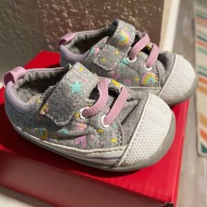 See Kai Run - Stevie (First Walkers) Grey Jersey/Happy - Size 3.5